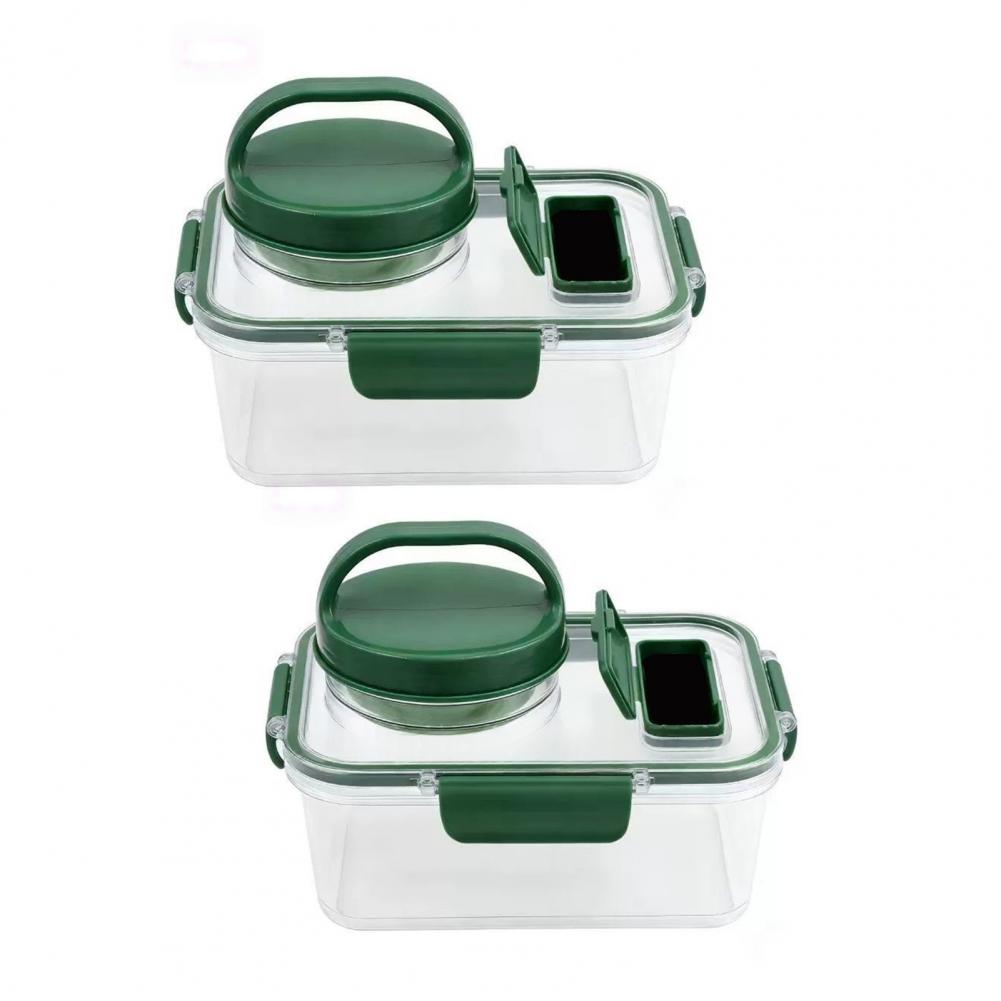 Meal Prep Jar Salad - Saladecontainer met dressingbeker 2-pack Saladepot Meal