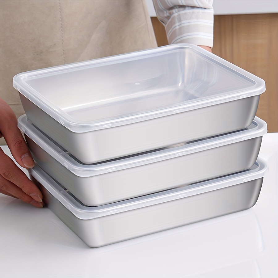 Meal Prep Containers Xl - 3-delige roestvrijstalen voedselopslagcontainers set - luchtdichte