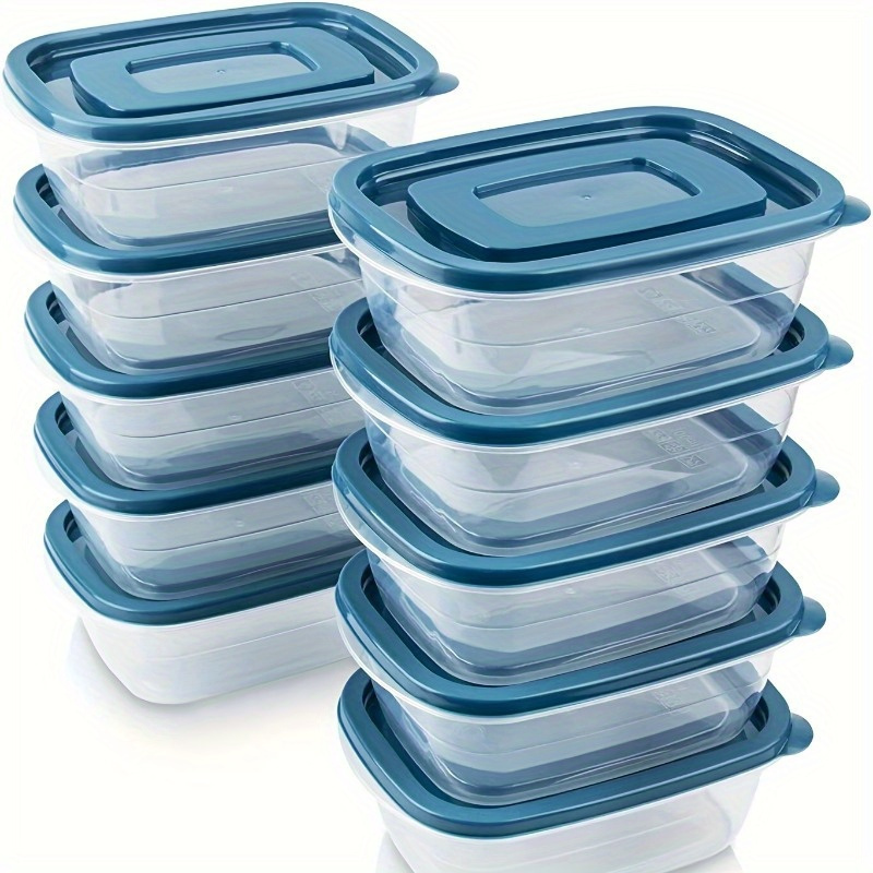 Meal Prep Containers Xl - Een set van 6 transparante, stapelbare