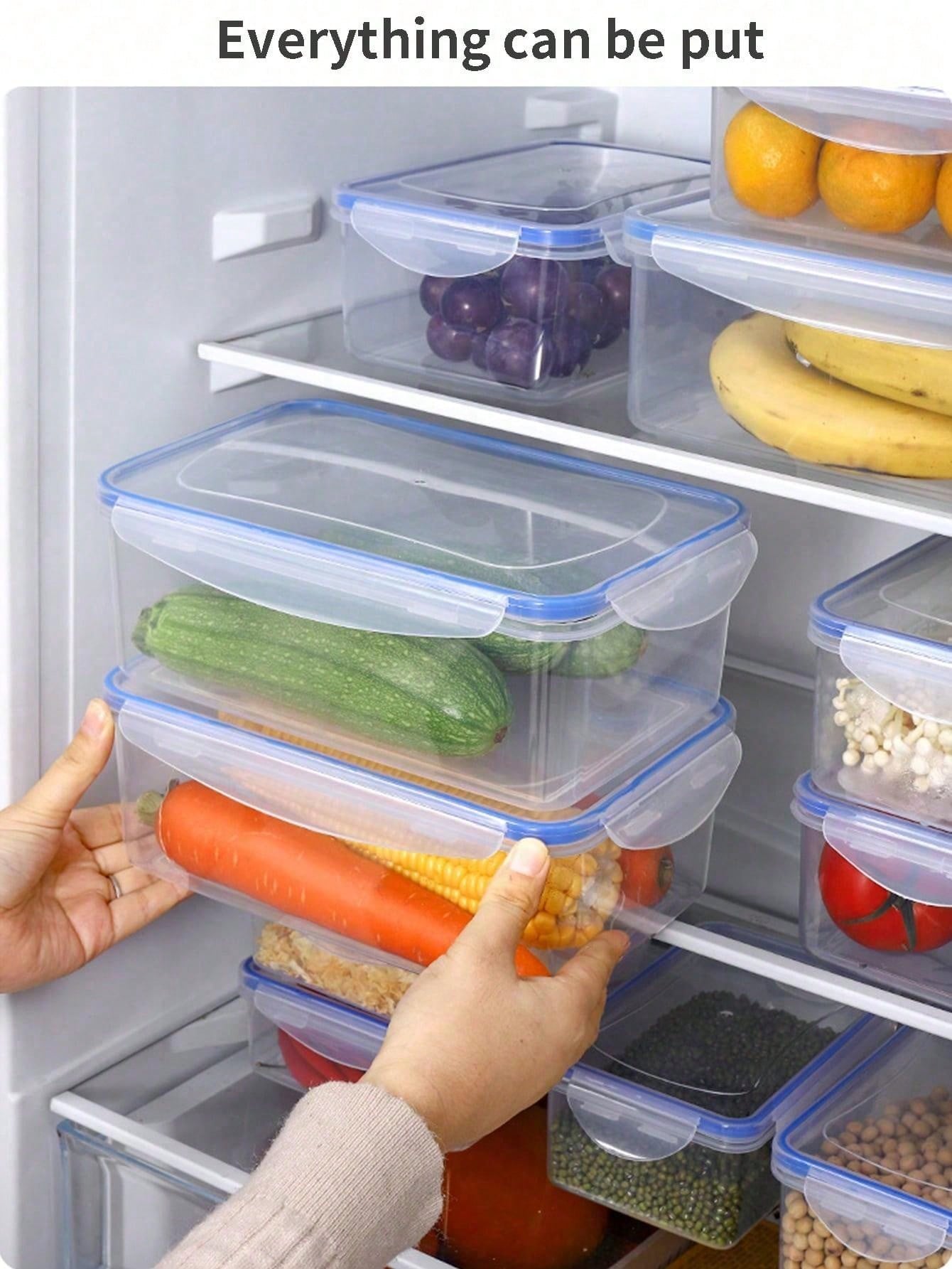 Meal Prep Containers Xl - Verzegelde rechthoekige koelkast opbergdoos met deksel