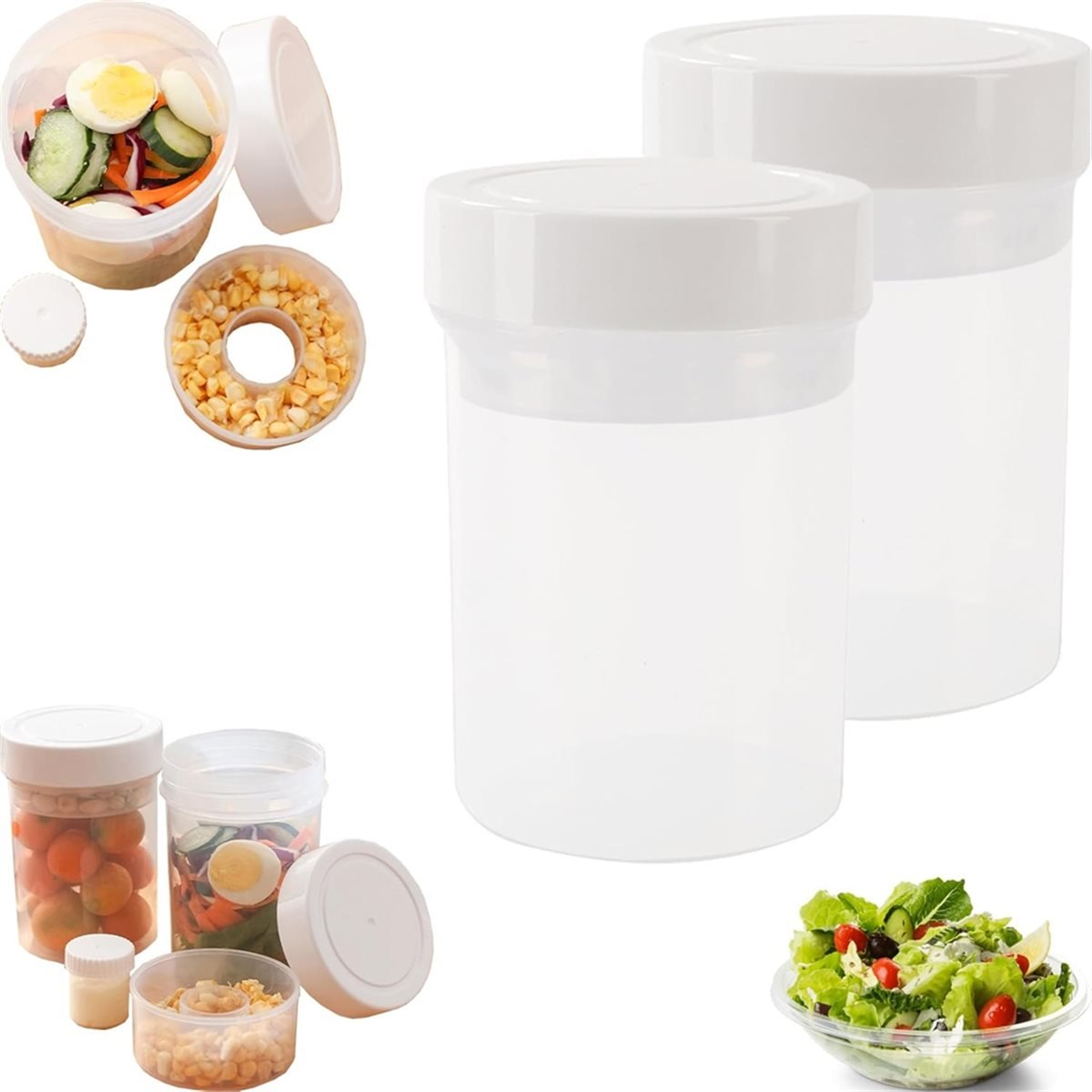 Lekvrije saladepotten - natte/ - Meal Prep Jar Salad recensie en prijs