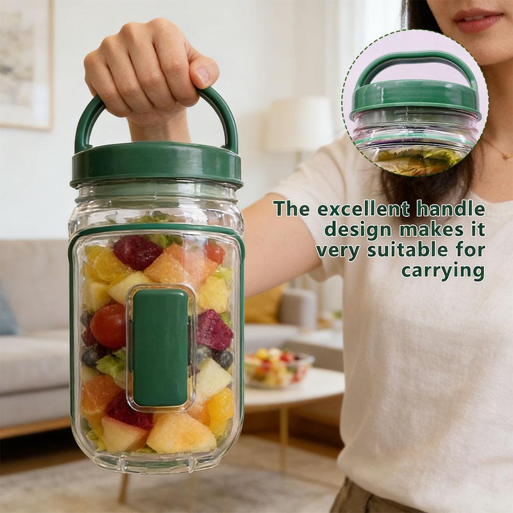 Draagbare saladecontainer met  - Meal Prep Jar Salad recensie en prijs