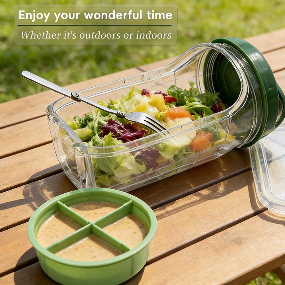 Draagbare saladecontainer met  - Meal Prep Jar Salad recensie en prijs