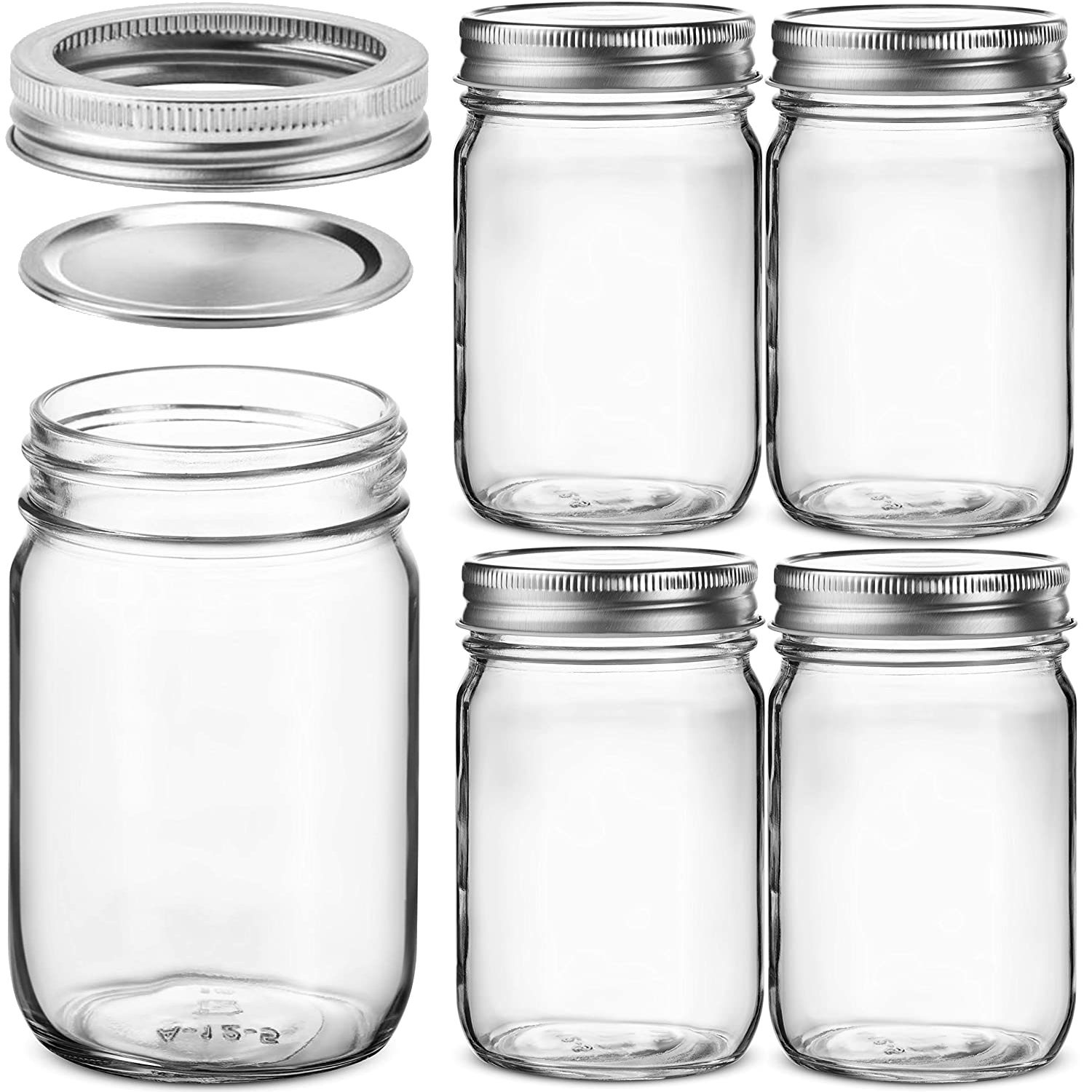 4 Stuks 450Ml Glas Gewone Mond - Meal Prep Jar Salad recensie en prijs