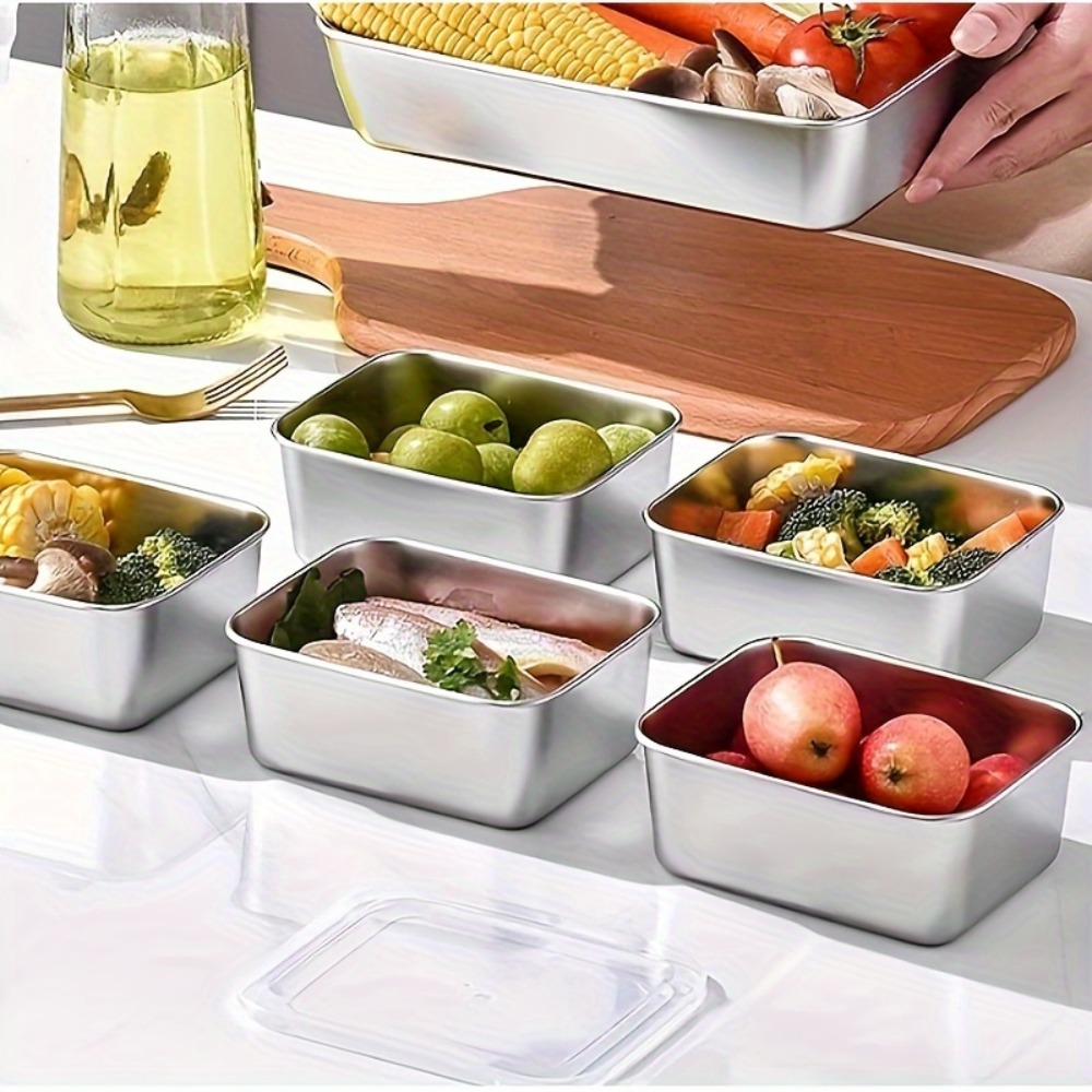5-delige roestvrijstalen voeds - Meal Prep Containers Xl recensie en prijs