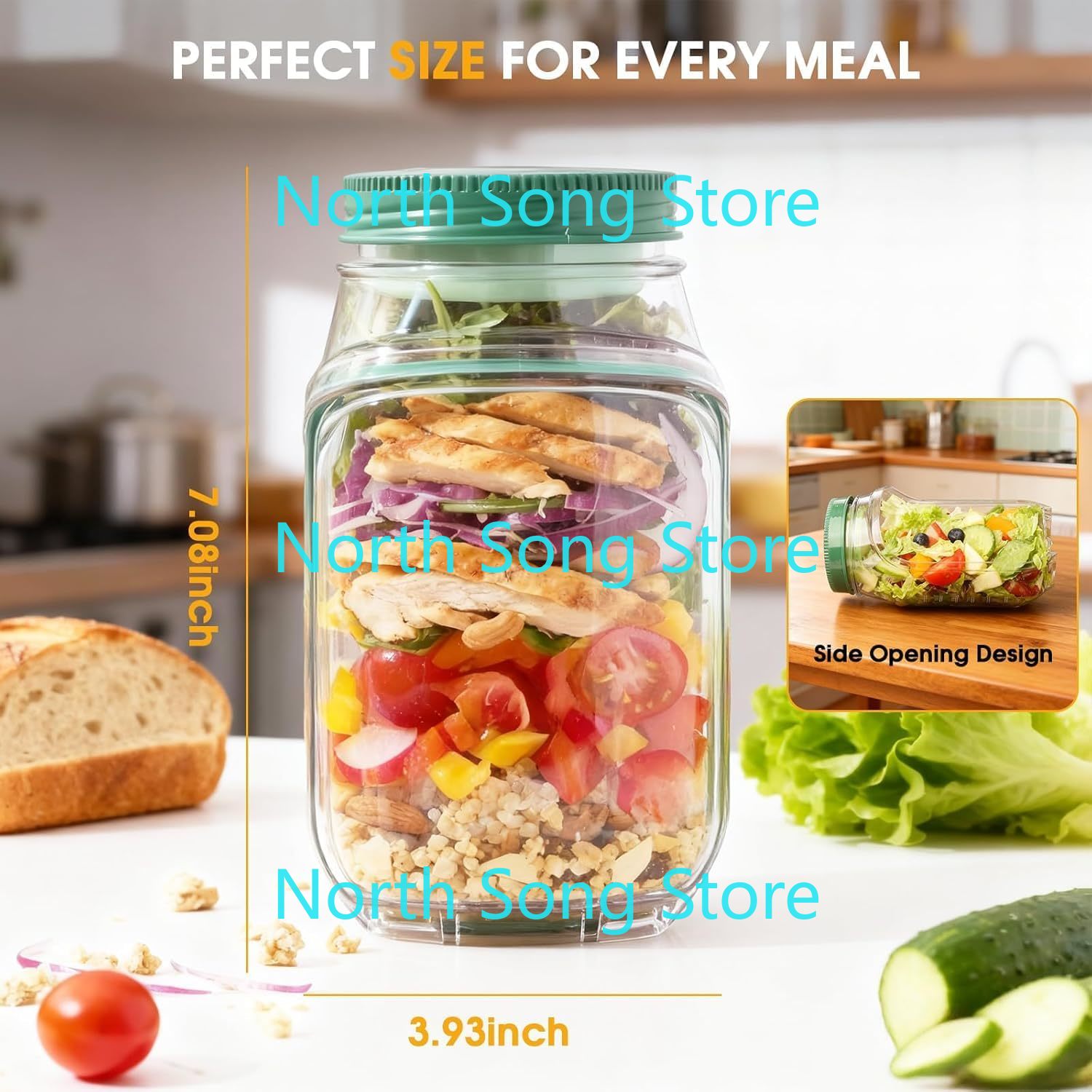 2026 NewSide-Opening Salade Ma - Meal Prep Jar Salad recensie en prijs