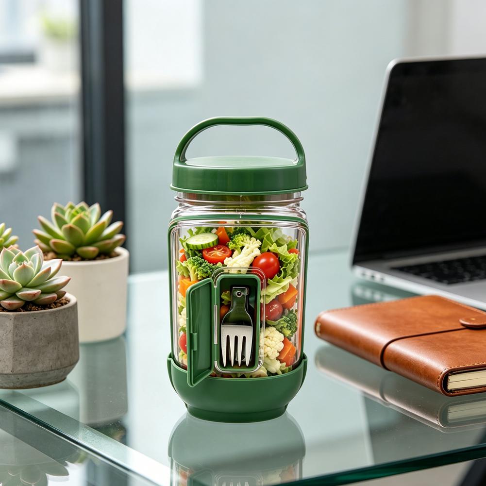 Lekvrije saladepot met zijopen - Meal Prep Jar Salad recensie en prijs