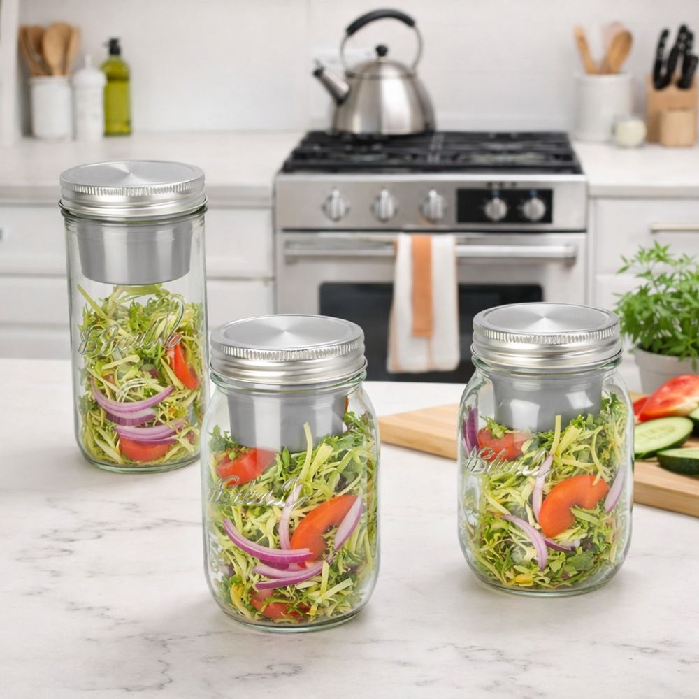16/24 oz Salade Glazen Potten  - Meal Prep Jar Salad recensie en prijs