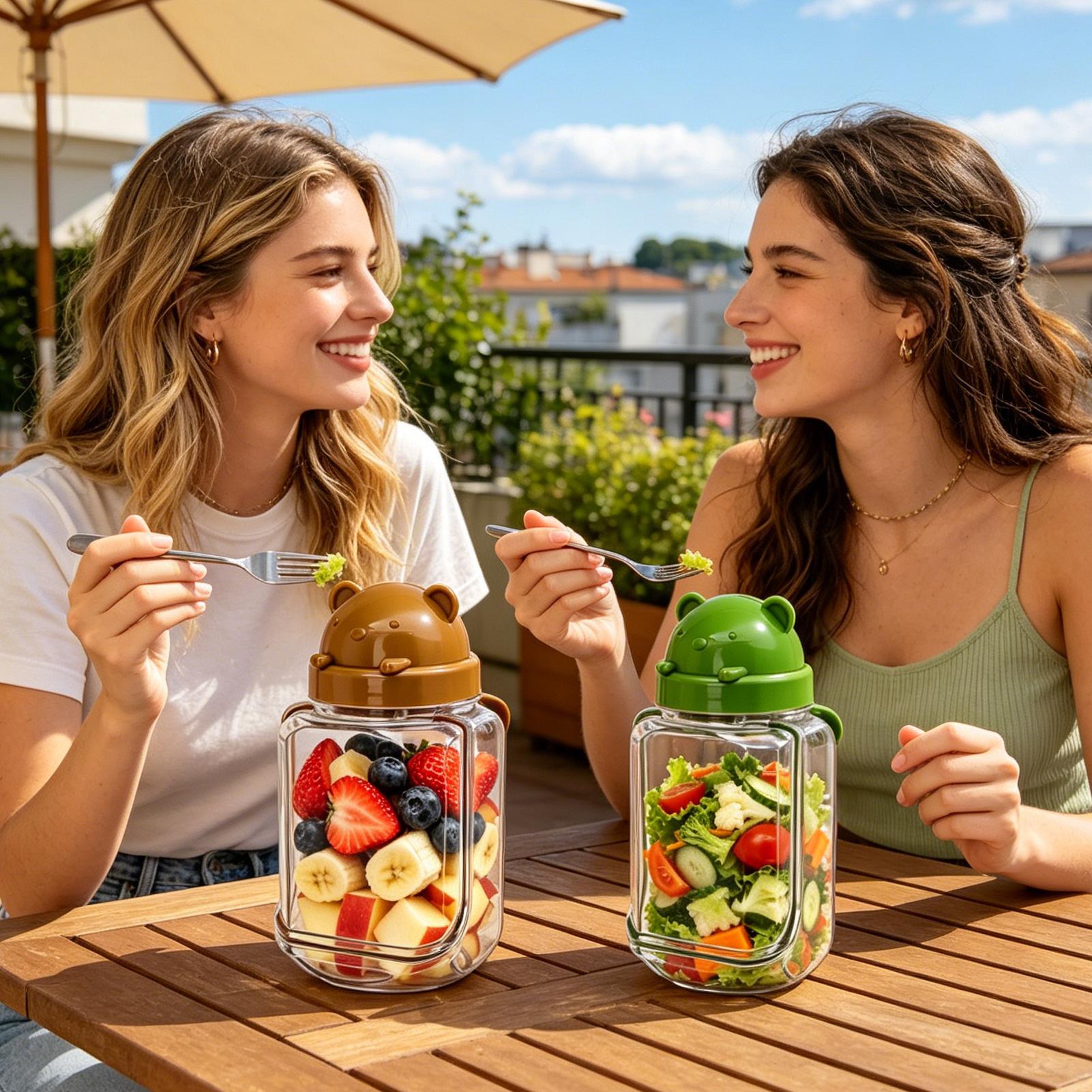 Meal Prep-potten Draagbare lek - Meal Prep Jar Salad recensie en prijs