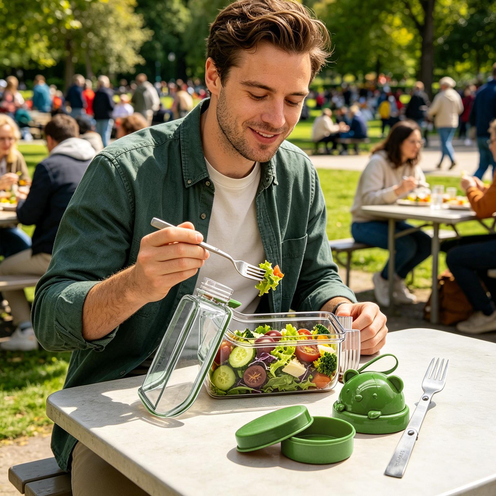 Meal Prep-potten Draagbare lek - Meal Prep Jar Salad recensie en prijs